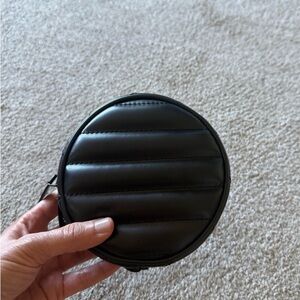 Yves Saint Laurent/YSL Black Quilted Zipper Pouch